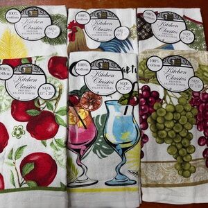 6-Pack 100% Cotton Kitchen Towels | Assorted Prints | Random Selection